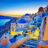 Thira City At Sunset Diamond Painting