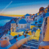 Thira City At Sunset Diamond Painting