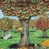 Trees And Books Art Diamond Painting