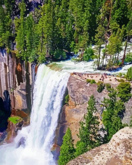 Vernal Falls Landscape Diamond Painting