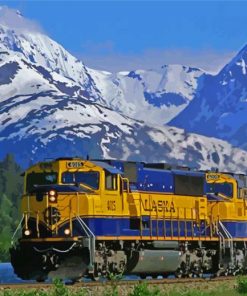 Winter Alaska Railroad Diamond Painting