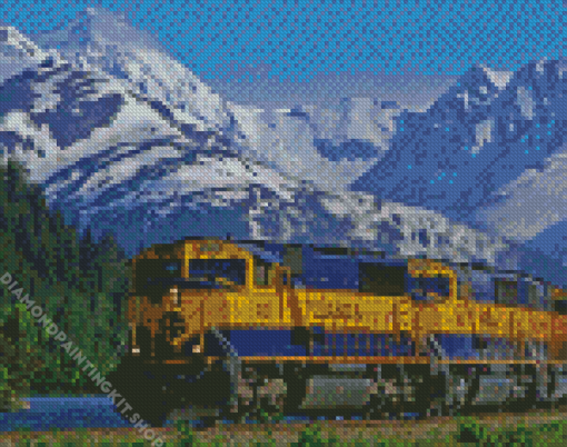 Winter Alaska Railroad Diamond Painting