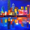 Abstract Dallas Skyline Diamond Painting