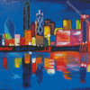 Abstract Dallas Skyline Diamond Painting