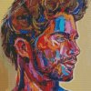 Abstract Male Face Side Profile Diamond Painting