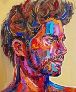 Abstract Male Face Side Profile Diamond Painting