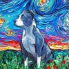 Abstract Pitbull Dog Art Diamond Painting