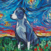 Abstract Pitbull Dog Art Diamond Painting