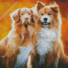 Adorable Dogs In Autumn Diamond Painting