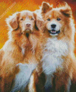 Adorable Dogs In Autumn Diamond Painting