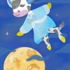 Adorable Cow Jumping Over The Moon Diamond Painting