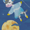 Adorable Cow Jumping Over The Moon Diamond Painting