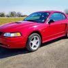 Aesthetic 2000 Red Mustang Diamond Painting