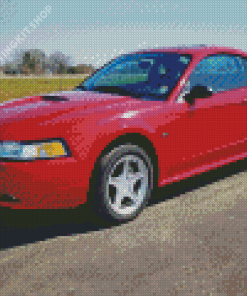 Aesthetic 2000 Red Mustang Diamond Painting