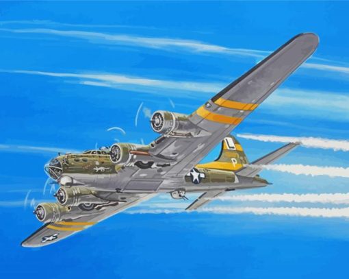 Aesthetic B17 Bomber Plane Diamond Painting