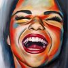 Aesthetic Laughing Lady Art Diamond Painting