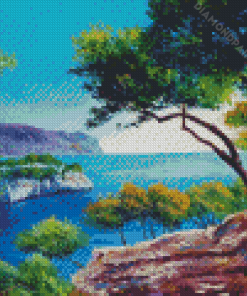 Aesthetic Mediterranean Seascape Art Diamond Painting