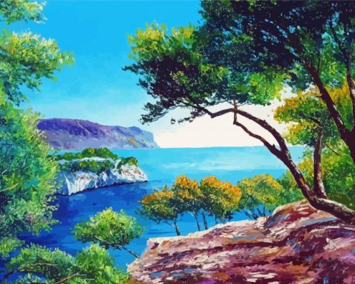 Aesthetic Mediterranean Seascape Art Diamond Painting