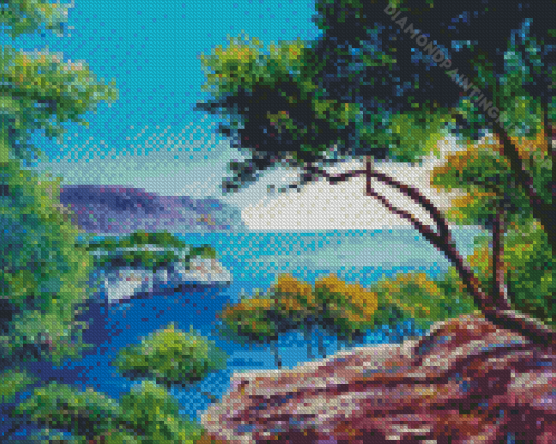 Aesthetic Mediterranean Seascape Art Diamond Painting