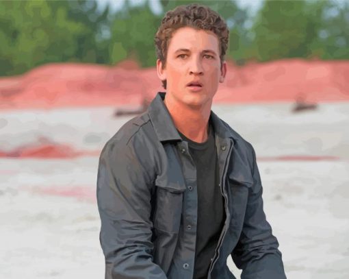 Aesthetic Miles Teller Actor Diamond Painting