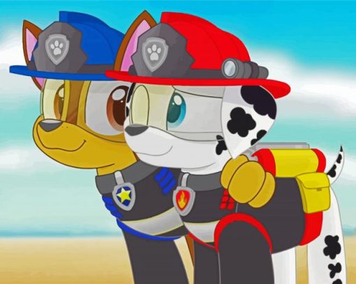 Aesthetic Paw Patrol Diamond Painting