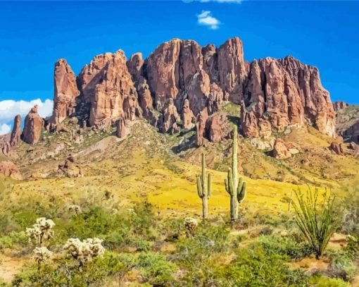 Aesthetic Superstition Mountain Diamond Painting