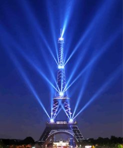 Aesthetic Eiffel Tower Light At Night Diamond Painting