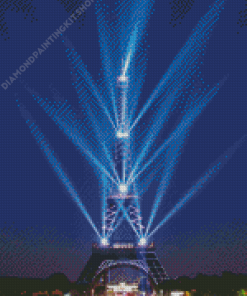 Aesthetic Eiffel Tower Light At Night Diamond Painting