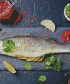 Aesthetic Fish Cooking Diamond Painting