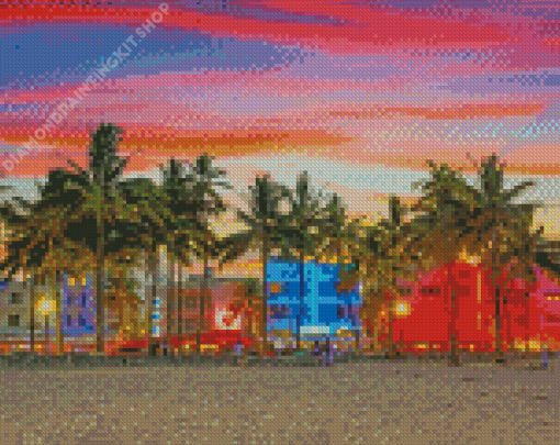 Aesthetic South Beach Diamond Painting