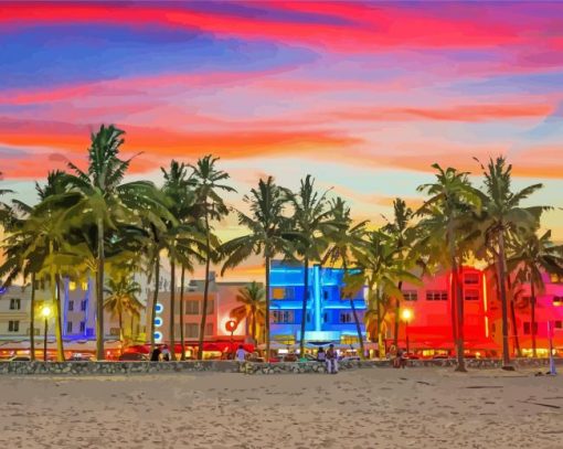 Aesthetic South Beach Diamond Painting