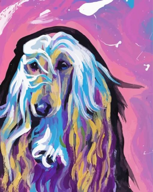 Afghan Hound Dog Art Diamond Painting