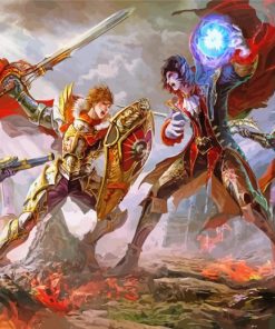 Anime Fantasy Fight Diamond Painting