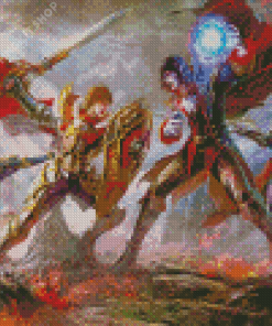 Anime Fantasy Fight Diamond Painting