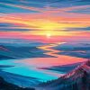 Anime Mountains River Diamond Painting