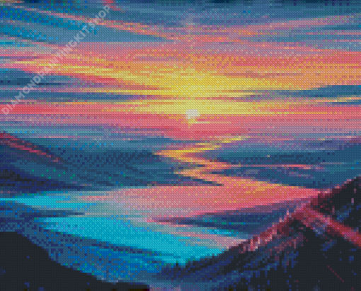 Anime Mountains River Diamond Painting