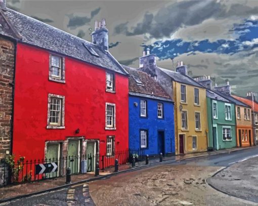 Anstruther Houses Diamond Painting