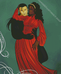 Asian Man Black Woman Diamond Painting