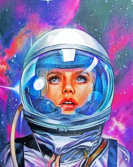 Astronaut Girl Diamond Painting