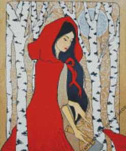 Beautiful Red Riding Hood Diamond Painting