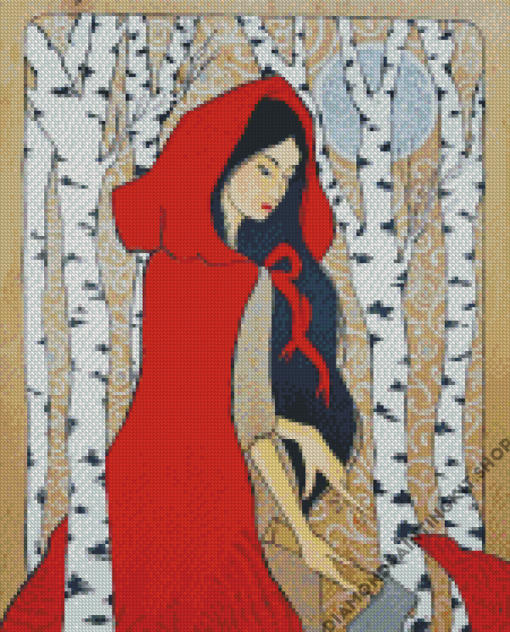 Beautiful Red Riding Hood Diamond Painting