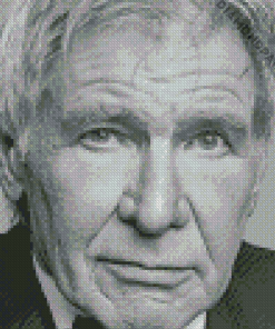 Black And White Harrison Ford Diamond Painting