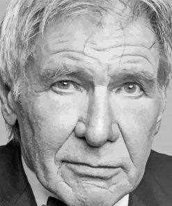 Black And White Harrison Ford Diamond Painting