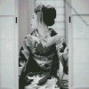 Black And White Japanese Geishas Diamond Painting