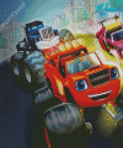 Blaze And The Monster Machines Series Diamond Painting