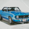 Blue 69 Camaro Car Diamond Painting