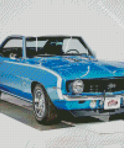 Blue 69 Camaro Car Diamond Painting