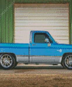 Blue Chevy C10 Truck Diamond Painting