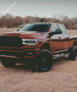 Brown Dodge Truck Diamond Painting