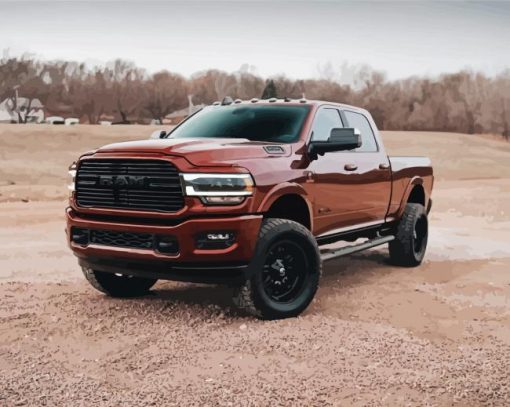 Brown Dodge Truck Diamond Painting